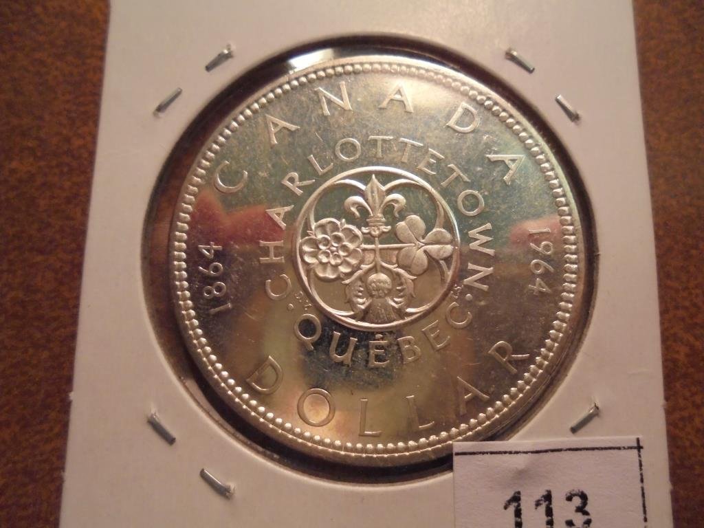 1964 CANADA SILVER DOLLAR UNC (1 of 2)
