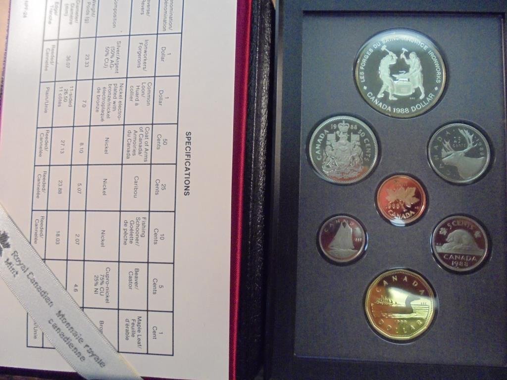 1988 CANADA DOUBLE DOLLAR PROOF SET IRON WORKS (1 of 2)