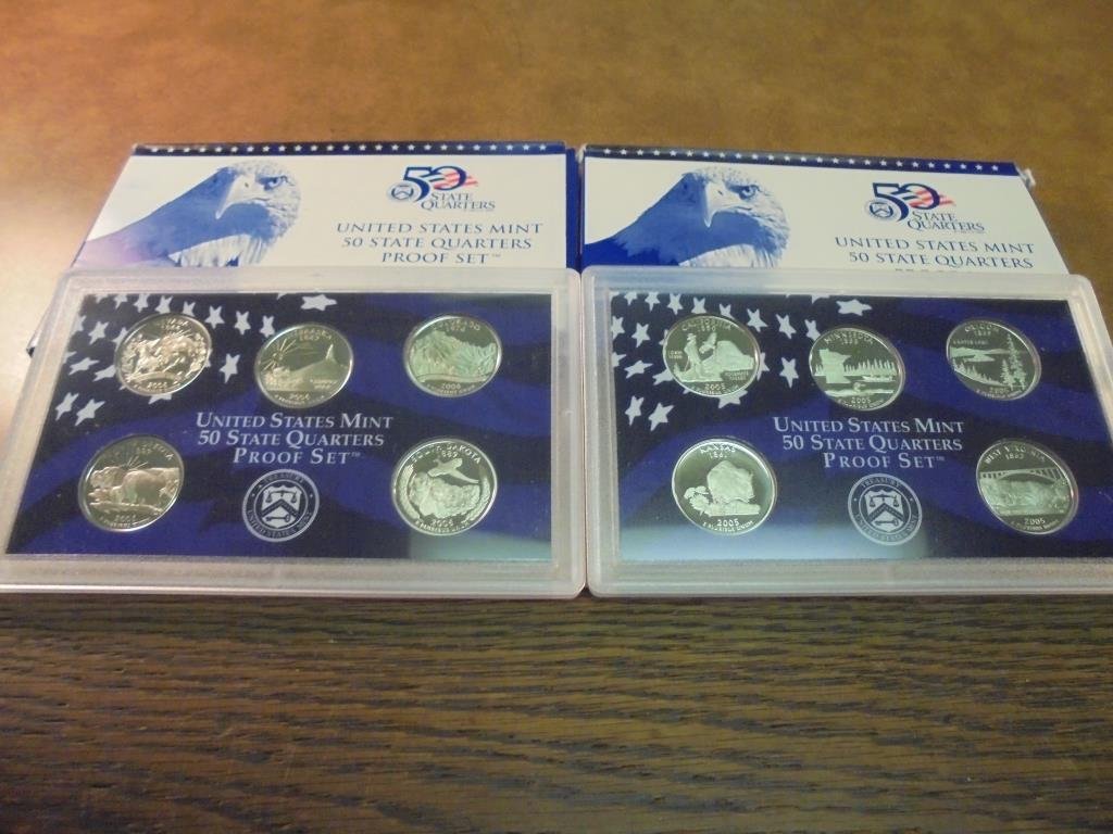 2005 & 2006 US 50 STATE QUARTERS PROOF SETS (1 of 2)
