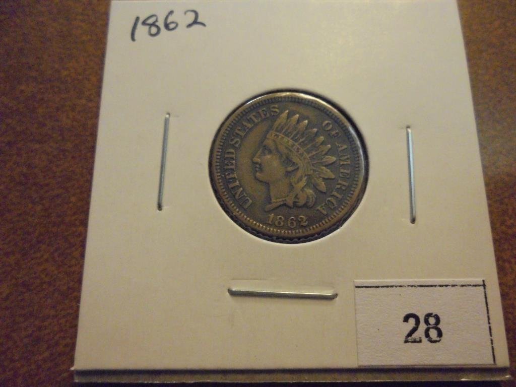 1862 INDIAN HEAD CENT VERY FINE (1 of 2)