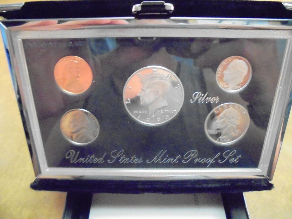 1998 US SILVER PREMIER PROOF SET (WITH BOX) (1 of 3)