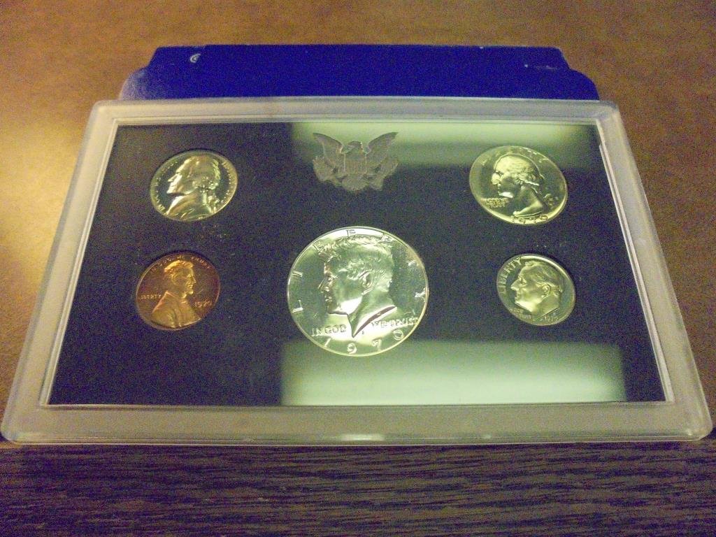 1970 US PROOF SET WITH BOX, 40% SILVER JFK HALF (1 of 2)