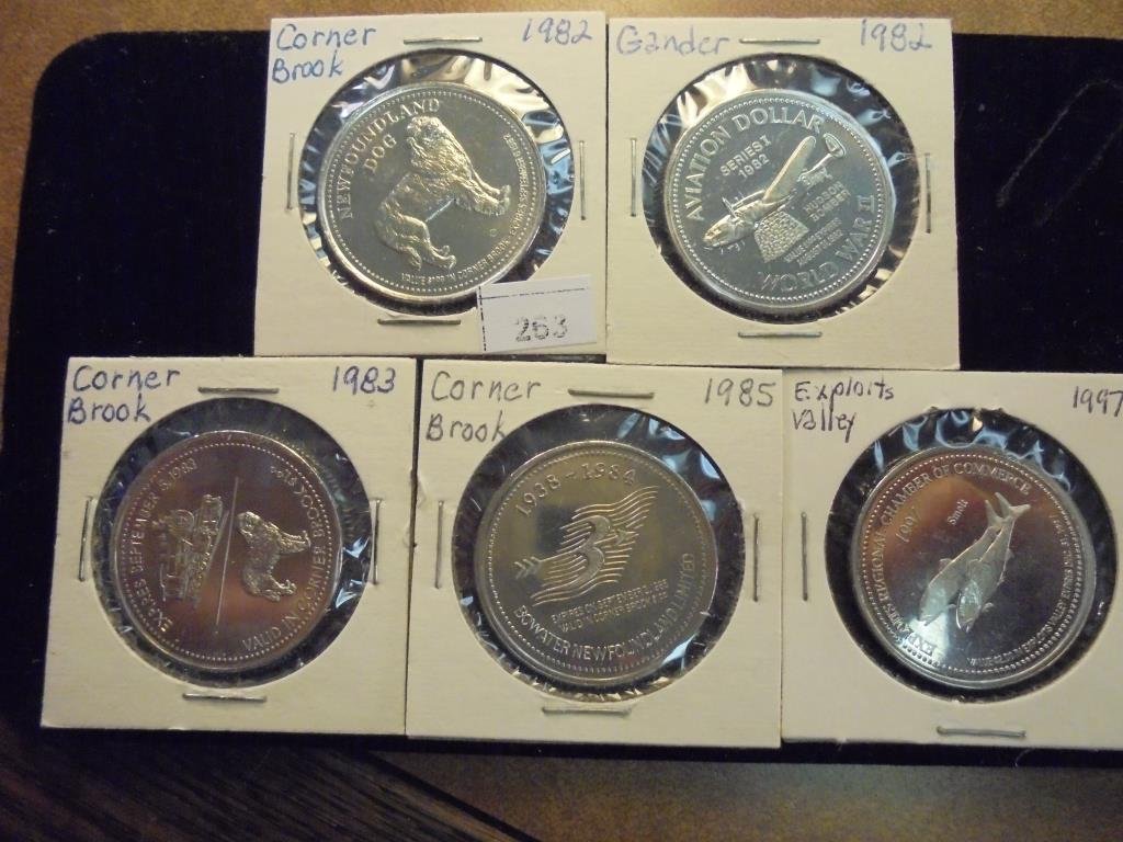 5 CANADA TRADE DOLLARS SEE DESCRIPTION (1 of 2)