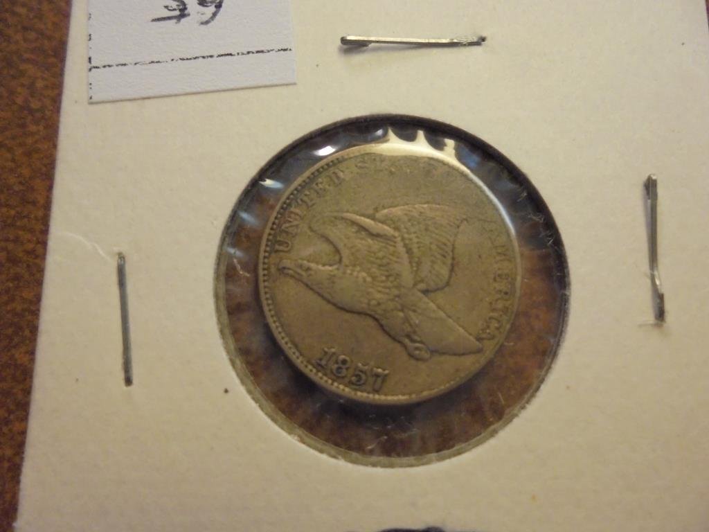 1857 FLYING EAGLE CENT (FINE) (1 of 2)