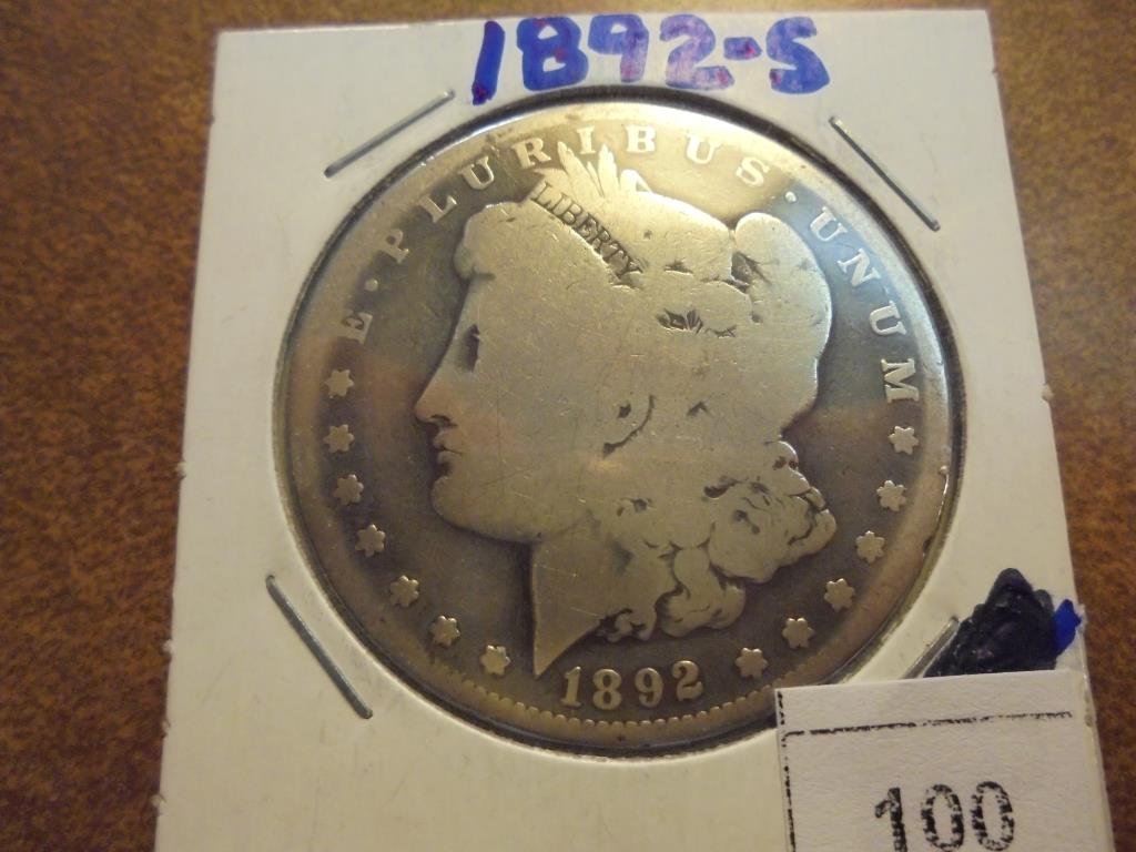 1892-S MORGAN SILVER DOLLAR BETTER DATE COIN (1 of 2)