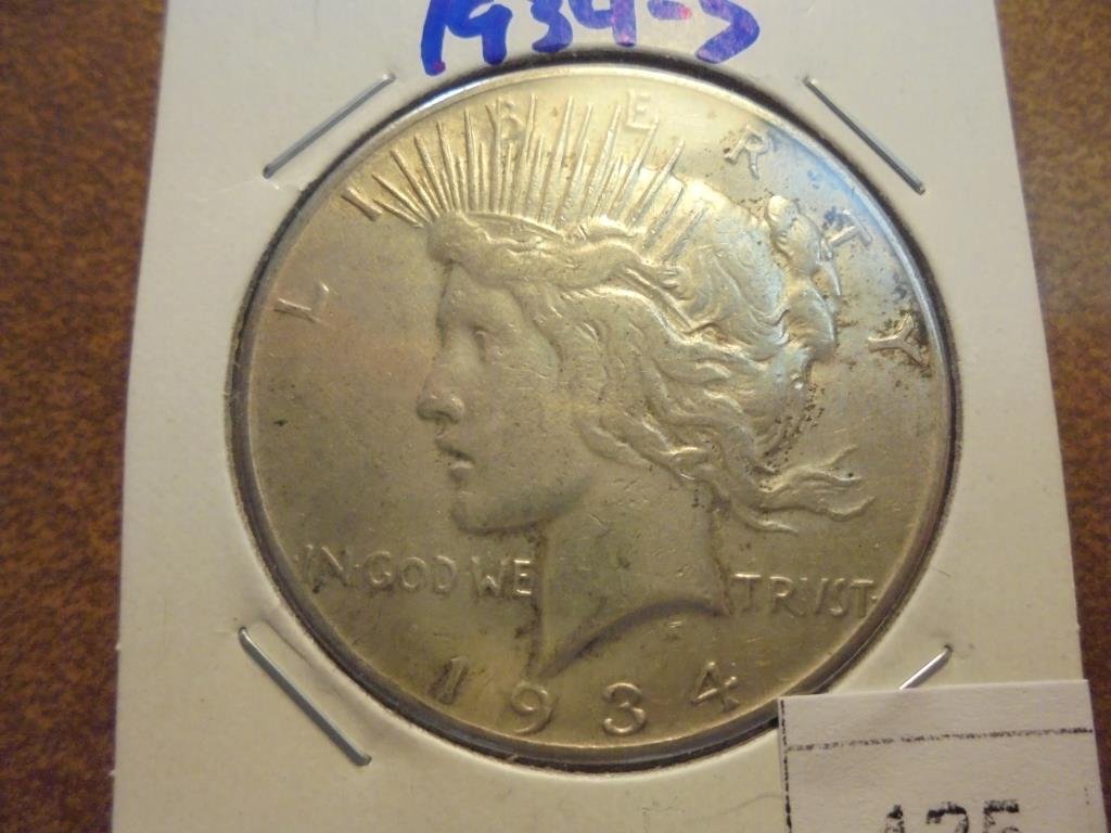 1934-S PEACE SILVER DOLLAR KEY DATE (1 of 2)