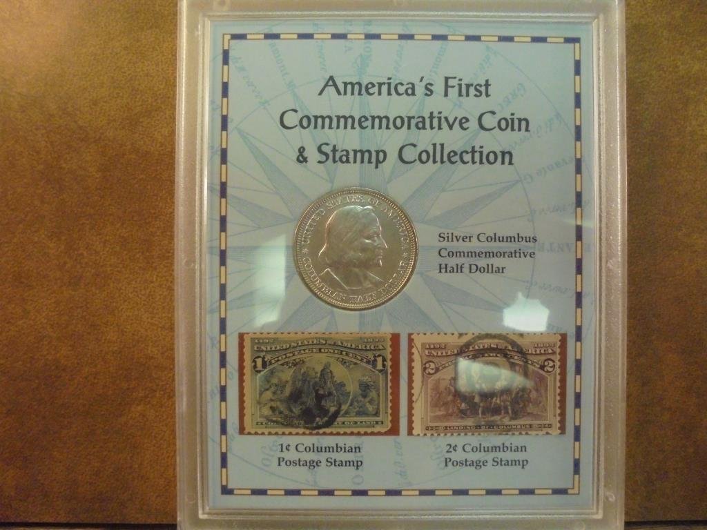 1892 COLUMBIAN EXPOSITION HALF DOLLAR WITH STAMP (1 of 2)