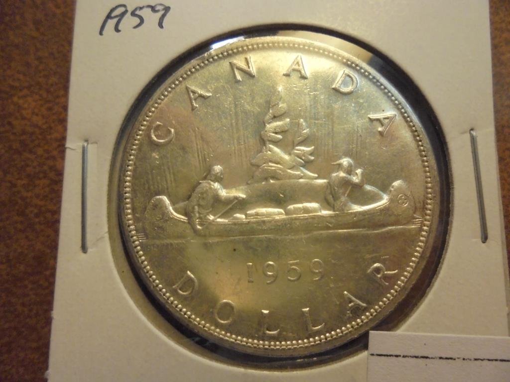 1959 CANADA SILVER DOLLAR UNC (1 of 2)