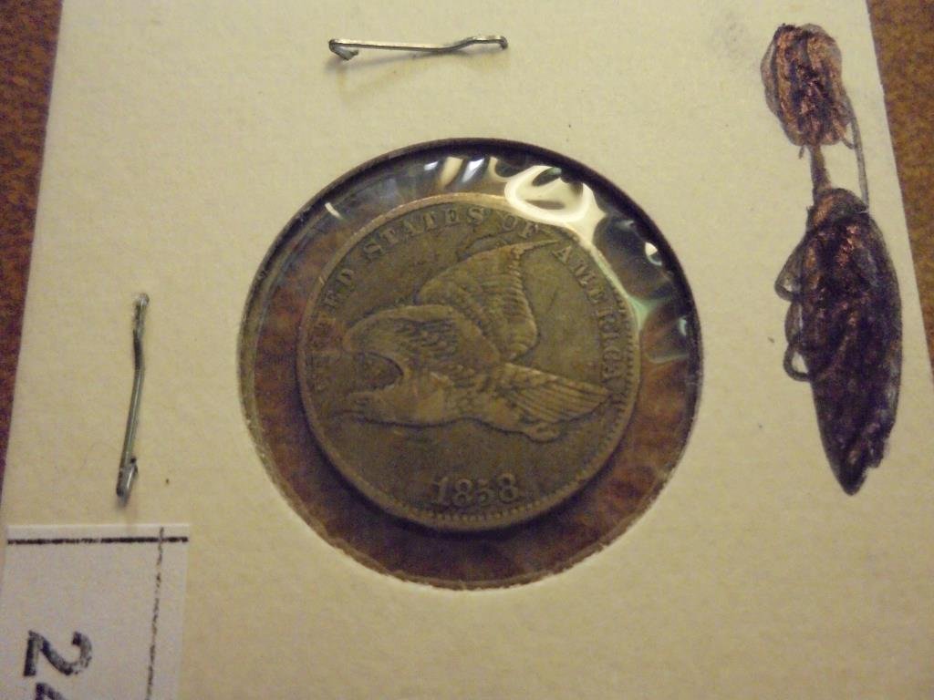 1858 FLYING EAGLE CENT (SMALL LETTER) VERY FINE (1 of 2)