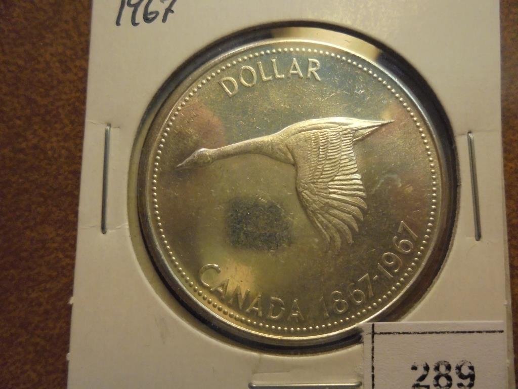 1967 CANADA FLYING GOOSE SILVER DOLLAR UNC (1 of 2)