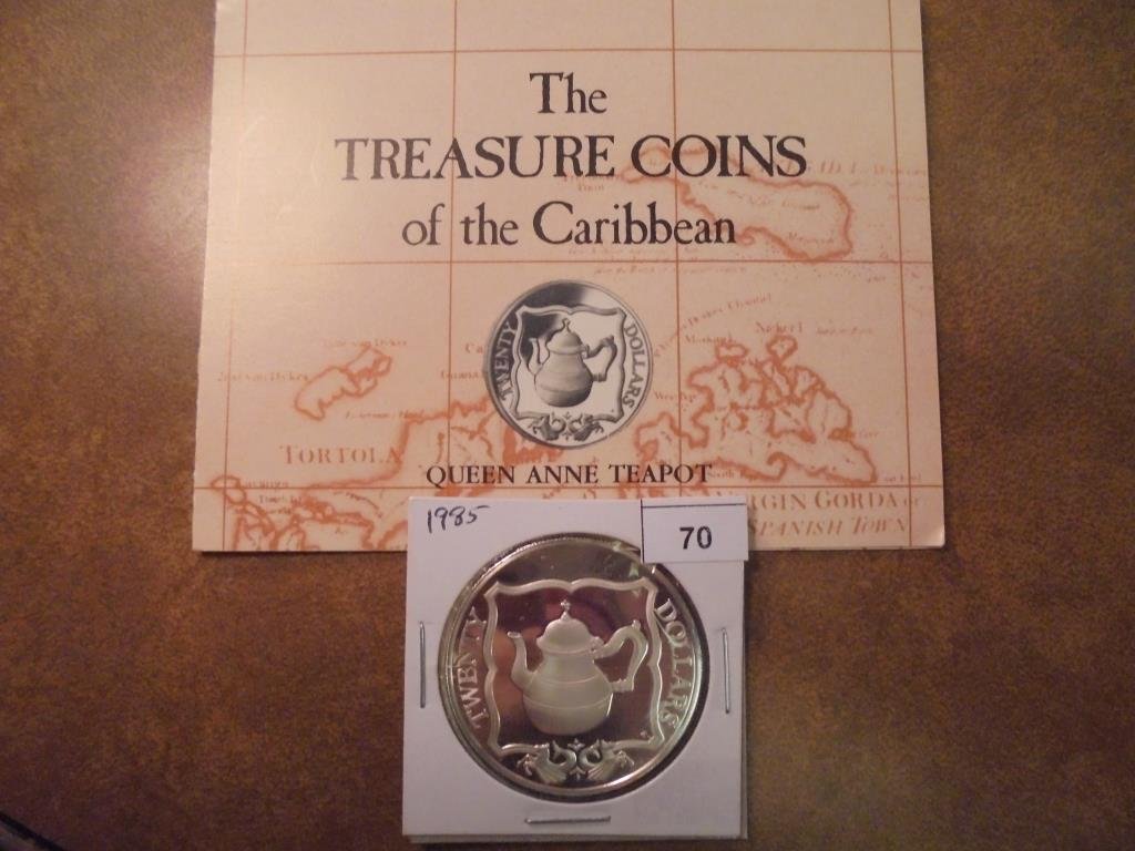 1985 BRITISH VIRGIN ISLANDS SILVER PROOF $20 (1 of 2)