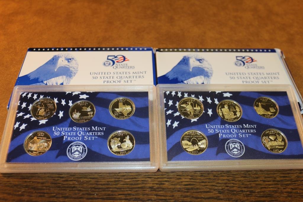 2003 & 2004 US 50 STATE QUARTERS PROOF SETS (1 of 2)