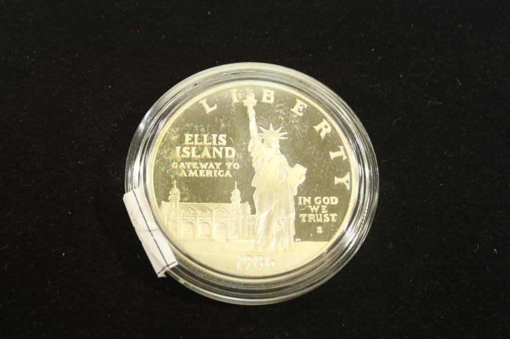 1986-S STATUE OF LIBERTY PROOF SILVER DOLLAR: You must call or email us your credit card directly. Our phone number is 1-763-862-8302 and our email is bidalotauction@aol.com. Thanks.