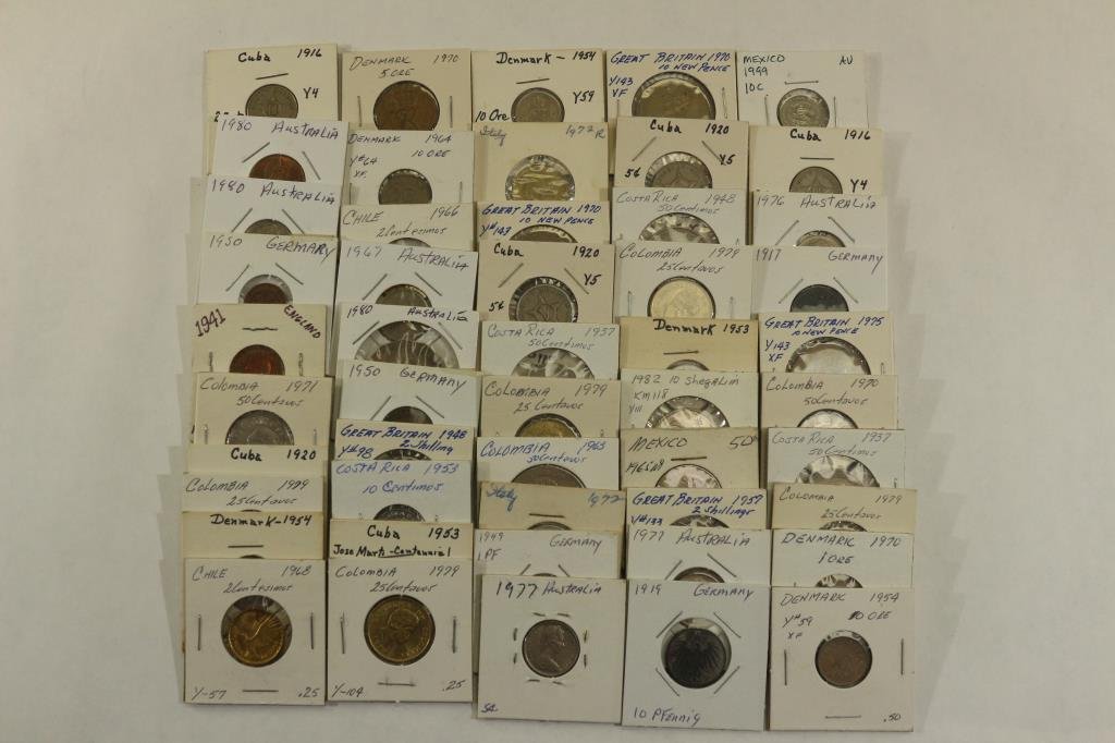 50 ASSORTED FOREIGNS ALL FLIPPED AND LABELED (1 of 5)