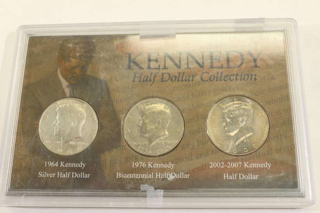 KENNEDY HALF DOLLAR SET INCLUDES 1964-90% SILVER (1 of 2)