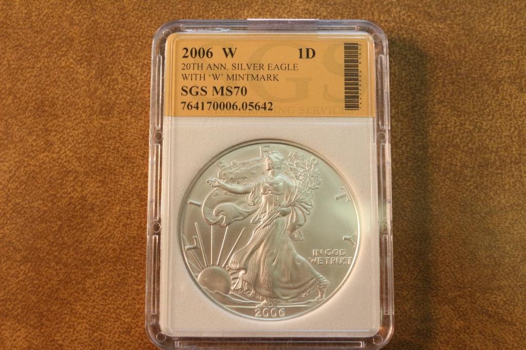 2006-W AMERICAN SILVER EAGLE MS PERFECT (1 of 2)