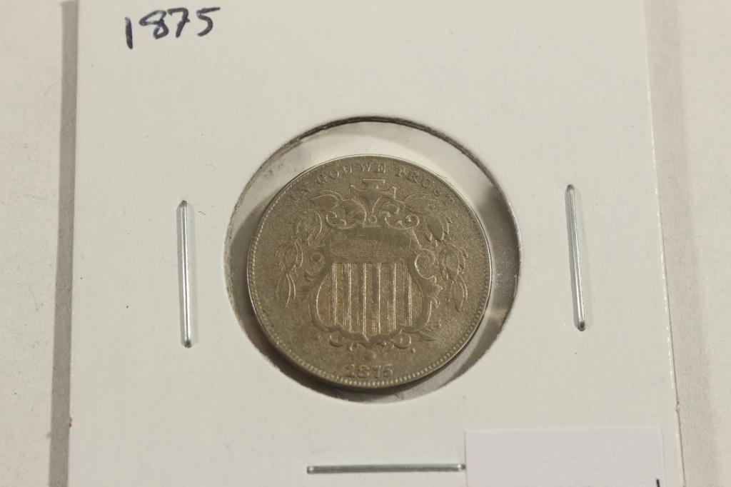 1875 SHIELD NICKEL (FINE) (1 of 2)