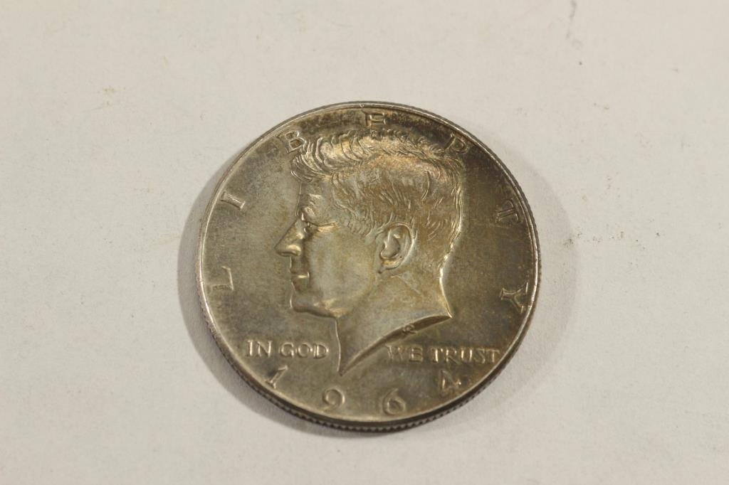 MAGICIANS COIN OBV. 1964 90% SILVER JFK & REV. (1 of 2)