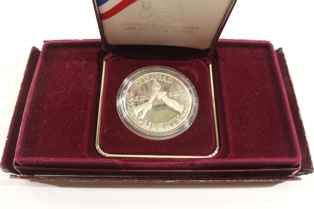 1988-S OLYMPIC PROOF SILVER DOLLAR (1 of 3)