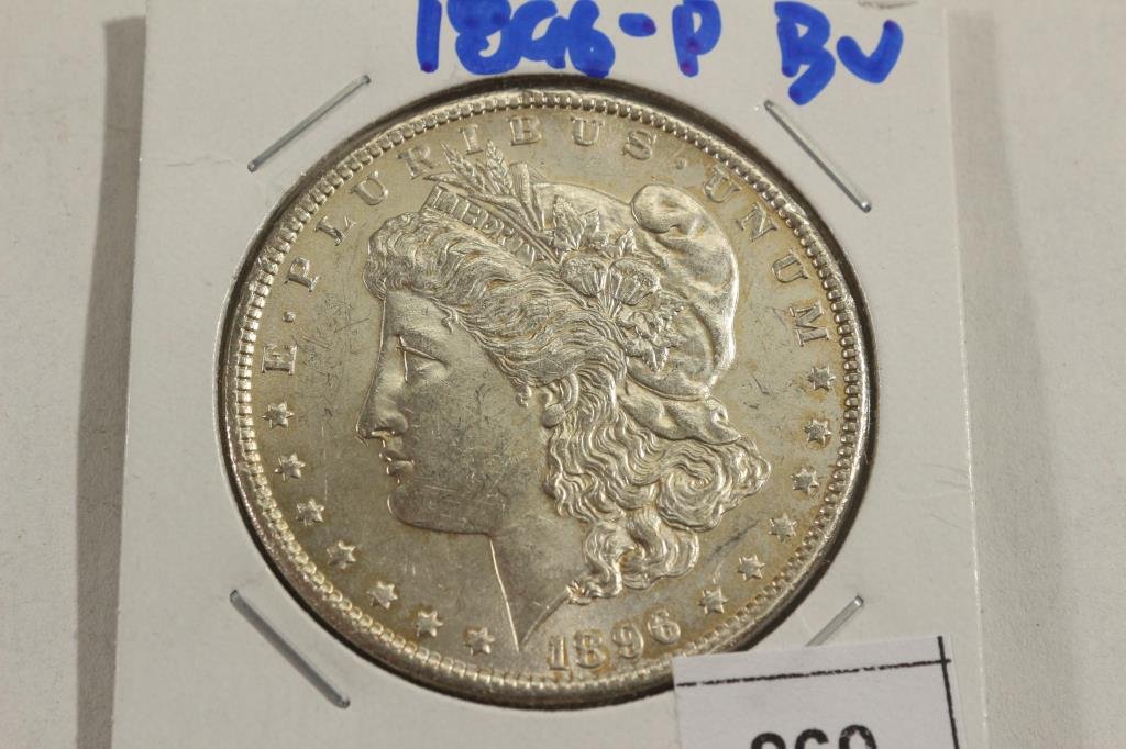 1896 MORGAN SILVER DOLLAR BU (1 of 2)