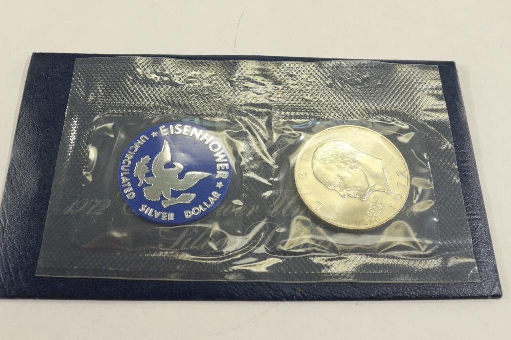 1972-S  IKE SILVER DOLLAR UNCIRCULATED (BLUE PACK) (1 of 3)