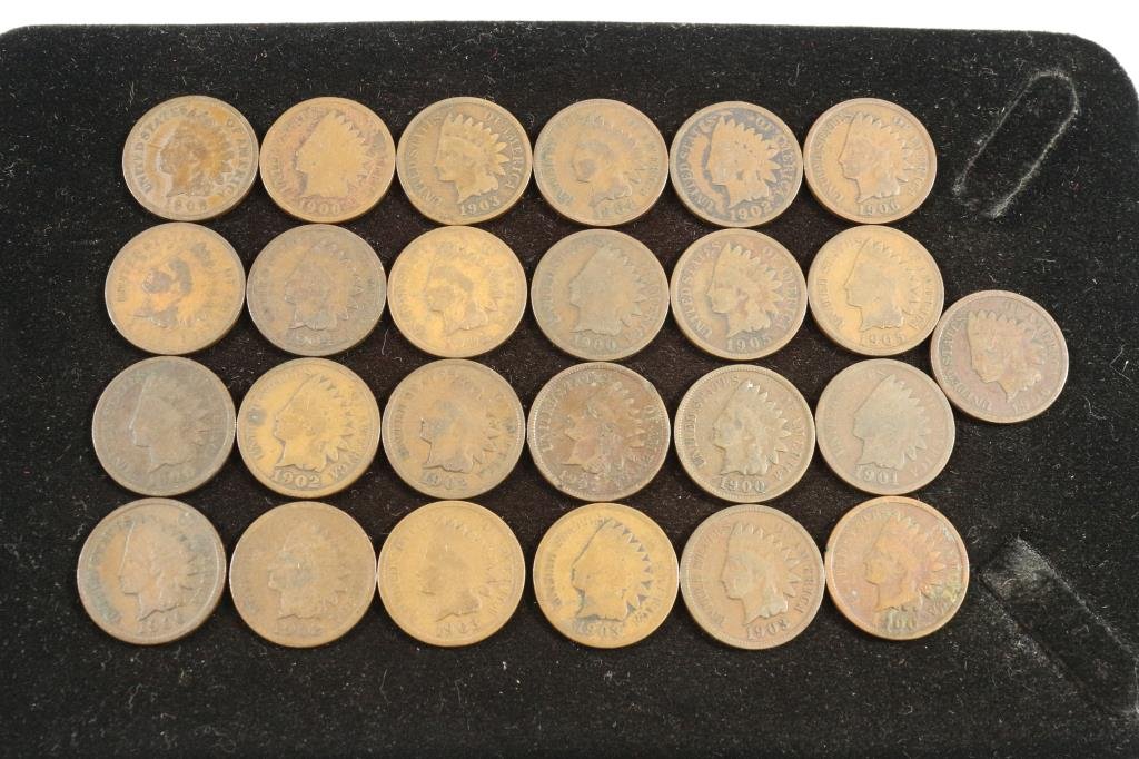 25 ASSORTED INDIAN HEAD CENTS (1 of 2)