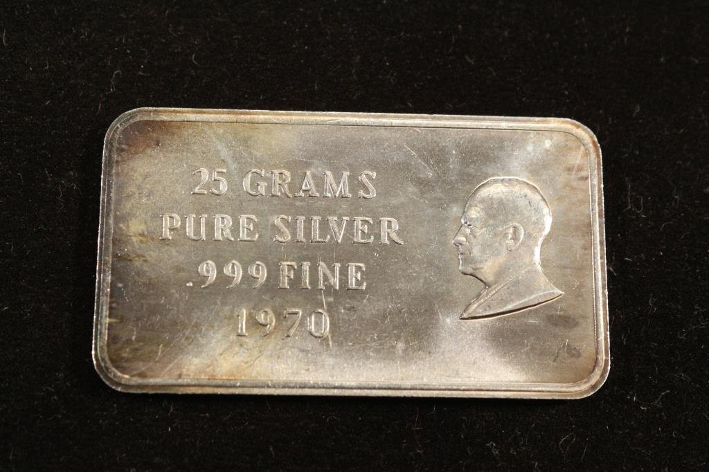 25 GRAMS .999 FINE SILVER INGOT (1 of 2)
