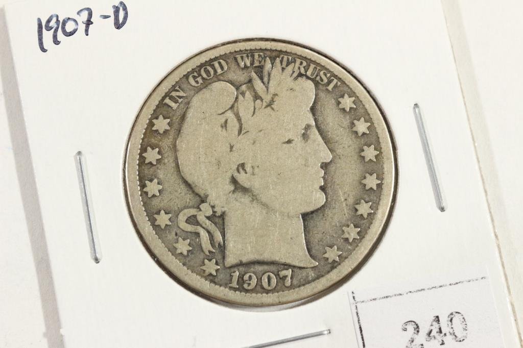 1907-D  BARBER HALF DOLLAR (1 of 2)