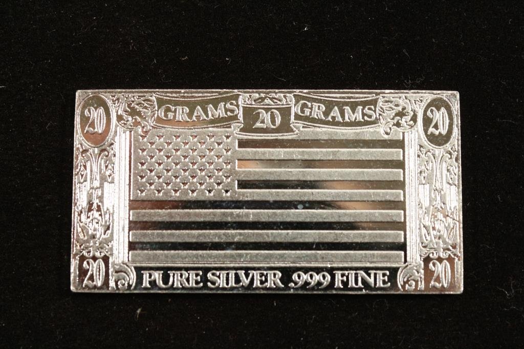 20 GRAM .999 FINE SILVER INGOT ''THE SILVER MINT'' (1 of 2)