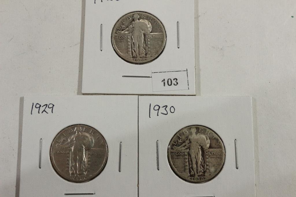 1926-,29 & 30 STANDING LIBERTY QUARTER (1 of 2)