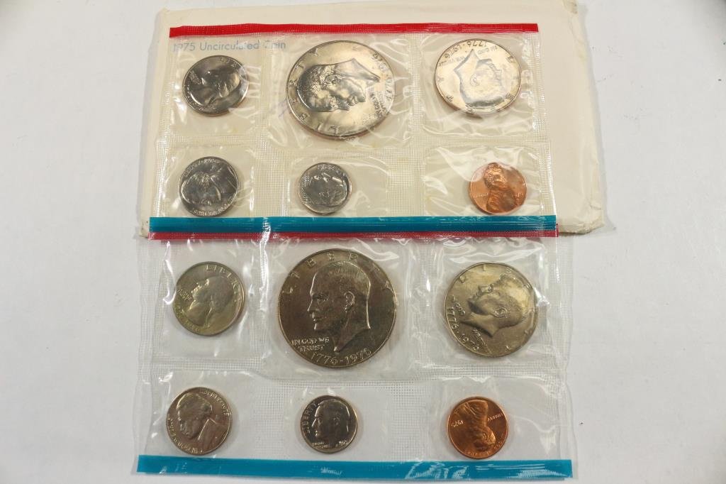 1975 US MINT SET (UNC) P/D (WITH ENVELOPE) (1 of 2)