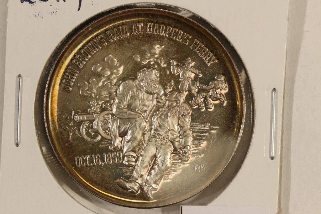 25.1 GRAM .999 SILVER PROOF ROUND JOHN BROWNS (1 of 2)