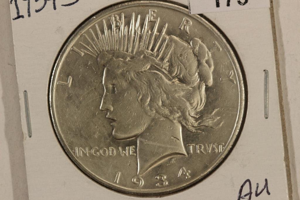 1934-S PEACE SILVER DOLLAR KEY DATE (1 of 2)