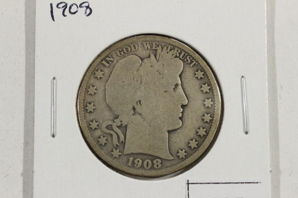 1908 BARBER HALF DOLLAR (1 of 2)