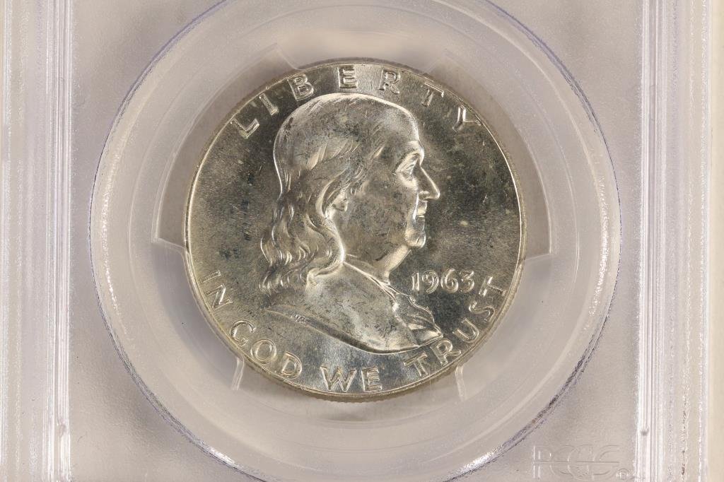 1963 FRANKLIN HALF DOLLAR PCGS MS64 (1 of 3)