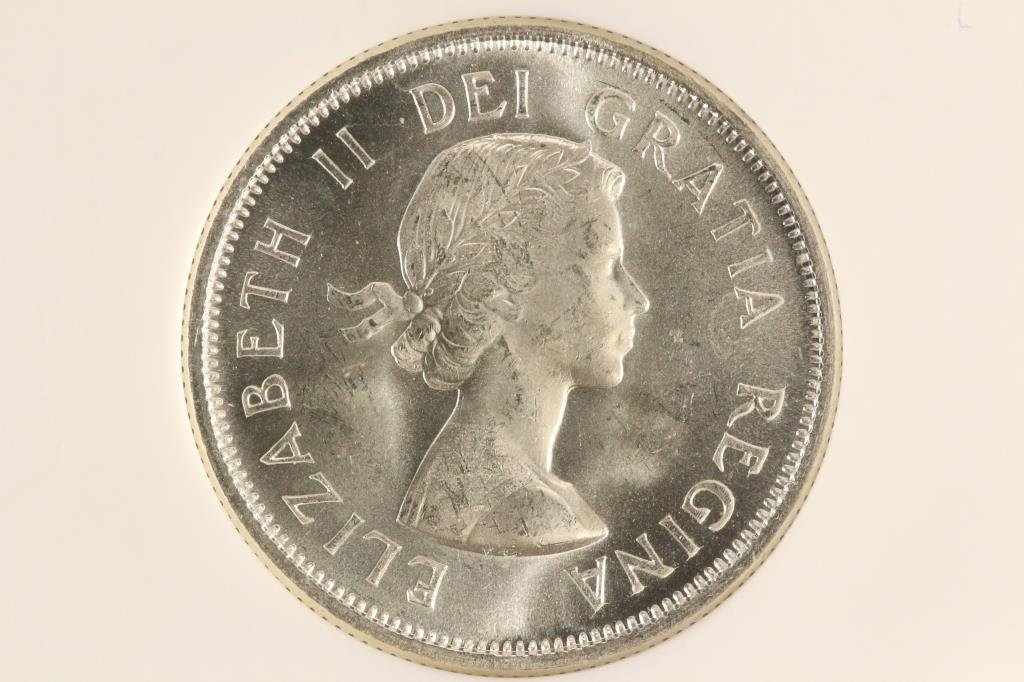 1959 CANADA SILVER 25 CENT NGC MS64 (1 of 3)