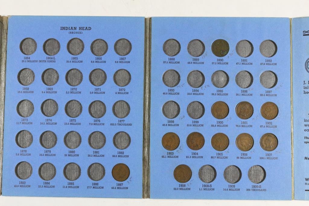 PARTIAL 1856-1909 INDIAN HEAD CENT SET11 COINS (1 of 4)