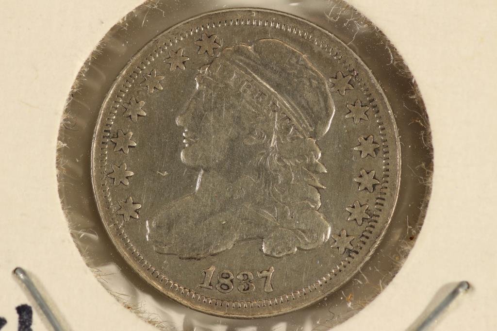 1837 CAPPED BUST DIME VERY FINE (1 of 2)