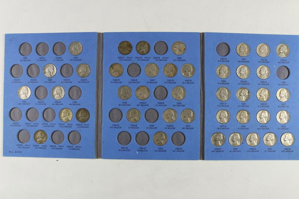 PARTIAL 1938-1961 JEFFERSON NICKEL SET (1 of 5)