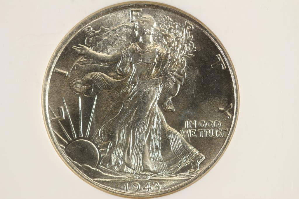 1943 WALKING LIBERTY HALF DOLLAR NGC MS64 (1 of 3)