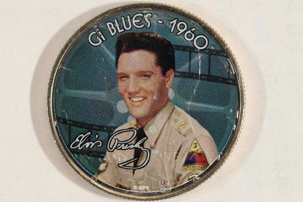 ELVIS PRESLEY COLORIZED KENNEDY HALF DOLLAR: G.I. BLUES