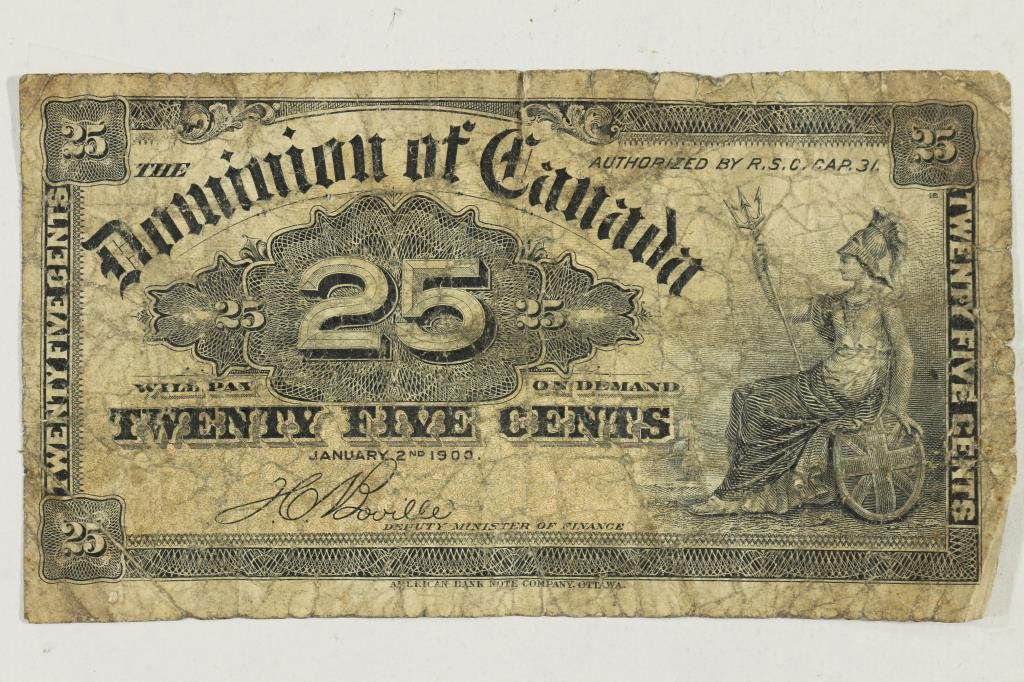 1900 DOMINION OF CANADA 25 CENT US FRACTIONAL (1 of 2)