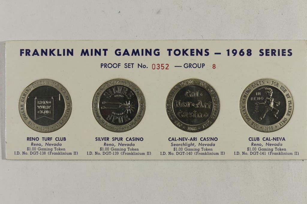 1968 FRANKLIN MINT GAMING TOKENS PROOF SET (1 of 2)