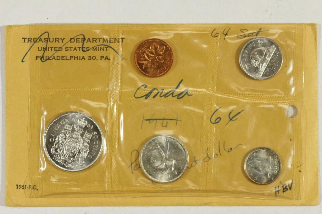 PARTIAL 1964 CANADA SILVER (PF LIKE) SET (1 of 2)