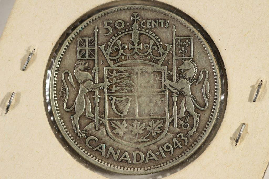 1943 CANADA SILVER 50 CENT (1 of 2)