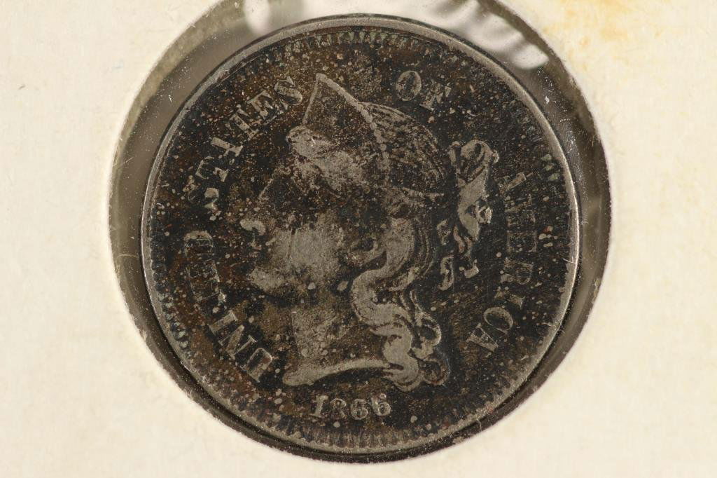 1866 THREE CENT PIECE (NICKEL) (1 of 2)