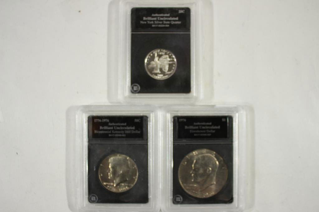 3 SLABBED COINS SEE DESCRIPTION (1 of 2)