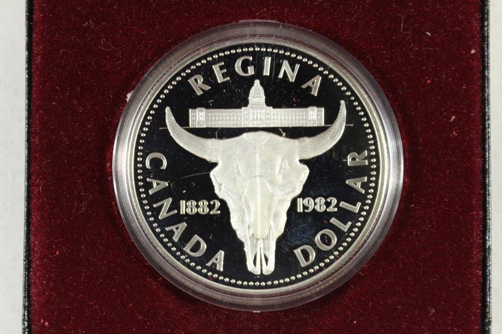 1982 CANADA REGINA SILVER DOLLAR PF .3750 OZ. ASW (1 of 3)