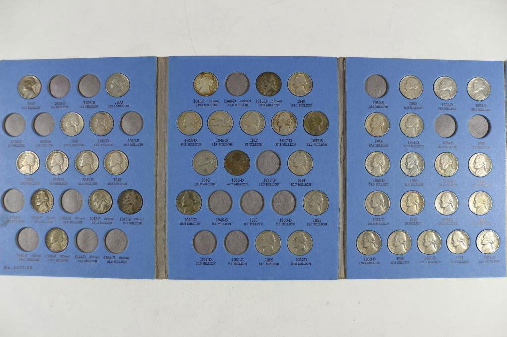 PARTIAL 1938-1961 JEFFERSON NICKEL SET 45 COINS (1 of 5)