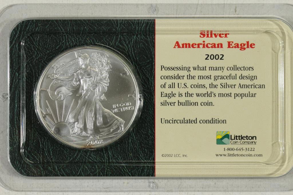 2002 AMERICAN SILVER EAGLE UNC (1 of 2)